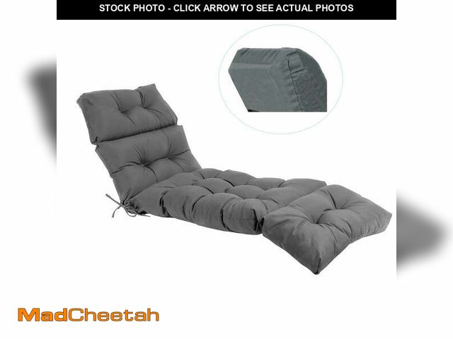 Lot 74-12833634 - Outdoor Chaise Lounge Cushion Sunproof Waterproof Inlife Garden and Patio Rocking Chair Cushion, Dee...