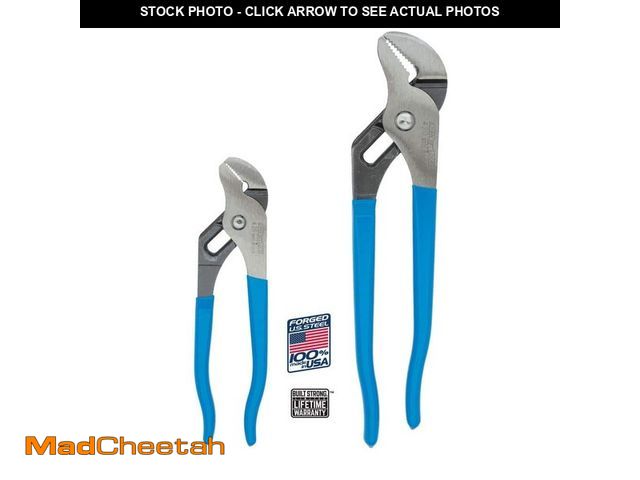 Lot 74-12778921 - Channellock 9.5 in. and 6.5 in. Tongue and Groove Pliers Set - USED