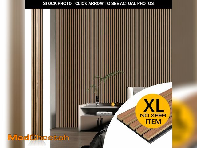Lot 74-12661675 - Art3d 4pcs-107 x 8in Slat Acoustic Panel for Wall and Ceiling, 3D Fluted Sound Absorbing Panel with ...