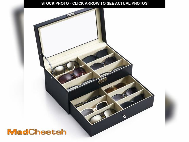 Lot 74-13563832 - CO-Z Sunglasses Organizer with 12 Slots, Multiple Eyeglasses Eyewear Display Case for Women Men, 2 S...