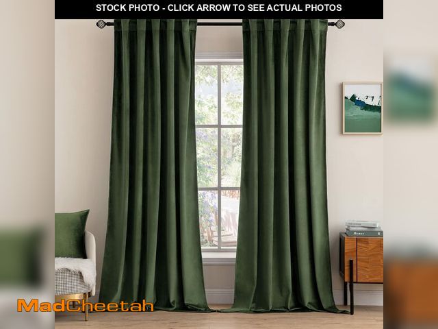 Lot 74-13627828 - MIULEE Velvet Curtains 84 inches 2 Panels - Luxury Blackout Curtains for Bedroom Living Room Thermal...