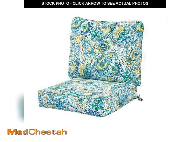 Lot 74-14290827 - Greendale Home Fashions 24 in. x 24 in. 2-Piece Deep Seating Outdoor Lounge Chair Cushion Set in Bal...