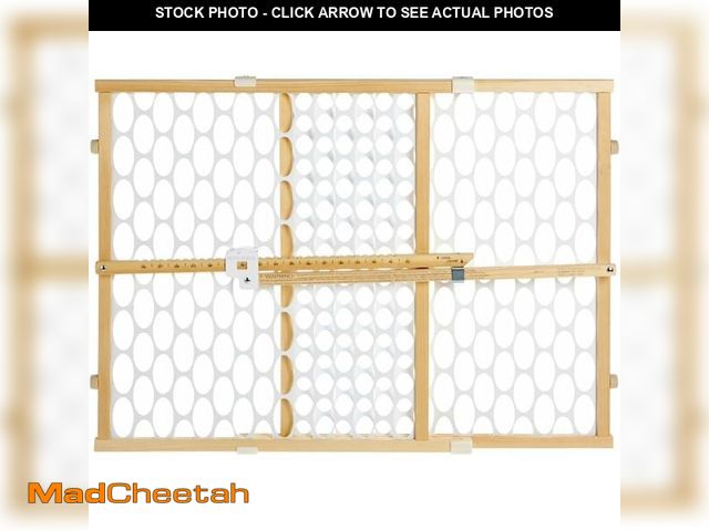 Lot 74-13734041 - Toddleroo by North States - Quick-Fit Oval Mesh Wooden Baby Gate: Pressure Mounted Baby Gate for Doo...