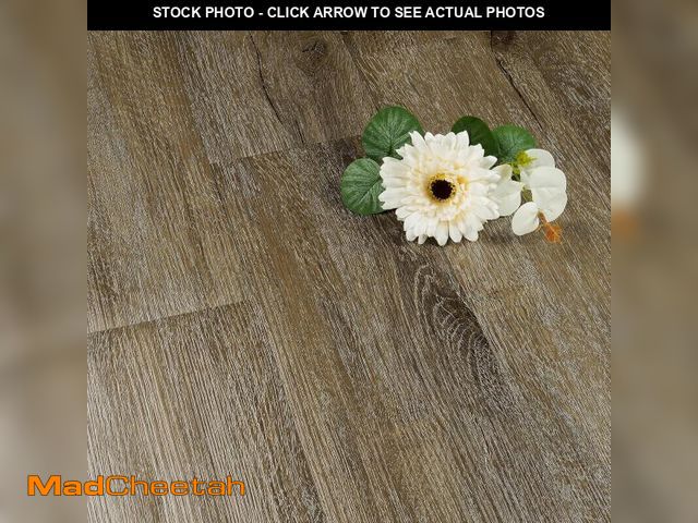 Lot 74-12524902 - FunStick 6"x36" 35 Sheets Peel and Stick Flooring Wood Planks Waterproof Brown Wood Self Adhesive Vi...