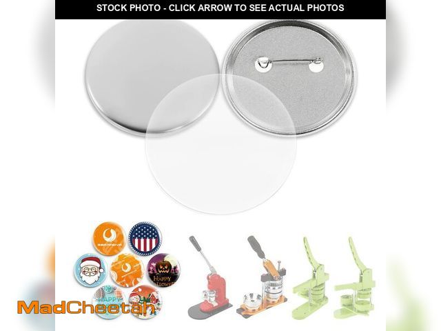 Lot 74-12969776 - BEAMNOVA 100 Sets 75mm / 2.95 in (Approx. 3 inch) Metal Button Supplies Blanks, for Round Pin Maker ...