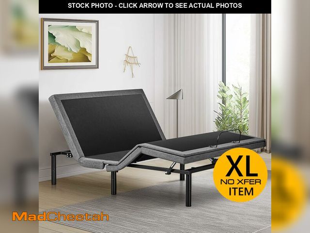 Lot 74-13118034 - Sweetcrispy Full Adjustable Bed Frame, Ergonomic Electric Bed Base with Wireless Remote and 2 USB Po...