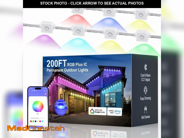 Lot 74-12841590 - Fussion Permanent Outdoor Lights for House 200ft, IP68 Waterproof Outside Lights with 4 Control Meth...