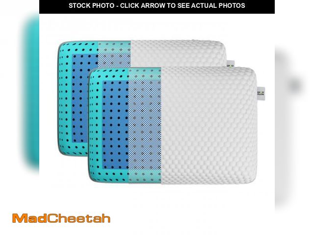Lot 74-12049397 - GhostBed Memory Foam Pillow - Memory Foam Pillow with Aerated Ergonomic Design - Patented Cooling La...
