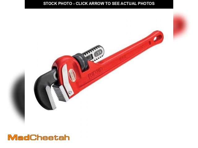 Lot 74-12087005 - RIDGID 14 in. Straight Pipe Wrench for Heavy-Duty Plumbing, Sturdy Plumbing Pipe Tool with Self Clea...
