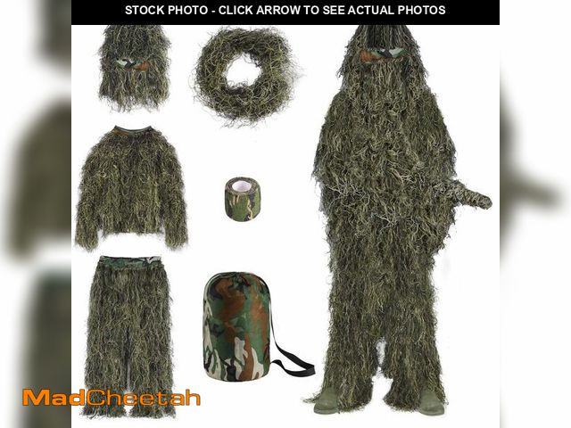 Lot 74-12607570 - Slendor 5 in 1 Ghillie Suit, 3D Camouflage Hunting Apparel Camo Hunting Clothes, Bushman Costume Sui...