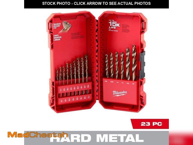 Lot 74-14468254 - Milwaukee Cobalt Red Helix Twist Drill Bit Set for Drill Drivers (23-Piece) 48-89-2338 - UNUSED
