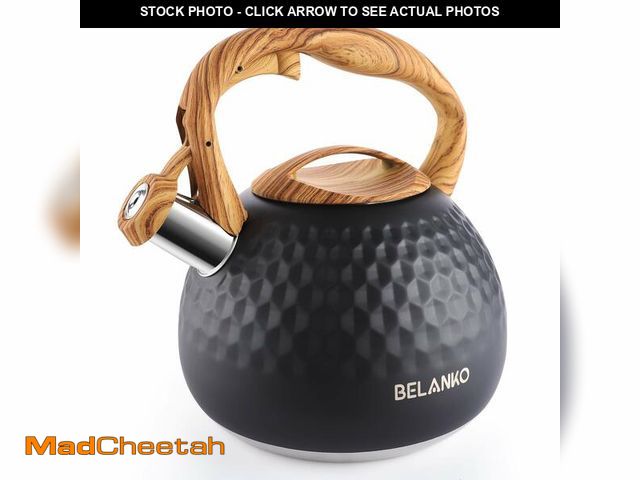 Lot 74-14265048 - BELANKO 2.7 Quart Tea Kettle for Stovetop - Food Grade Stainless Steel with Diamond Texture, Designe...