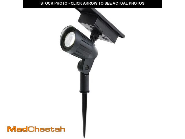 Lot 74-12691442 - *SCRATCHED* Hampton Bay 80 Lumens Color Changing Black Integrated LED Outdoor Solar Spotlight with A...