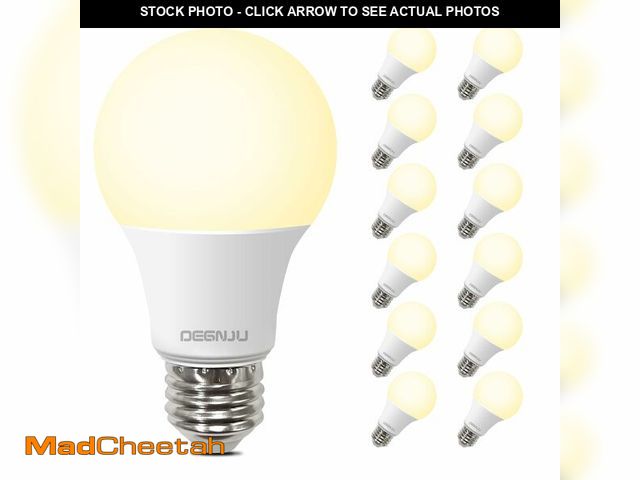 Lot 74-12711039 - DEGNJU A19 LED Light Bulbs, 60 Watt Equivalent LED Bulbs, Soft White 2700K, 800 Lumens, E26 Standard...