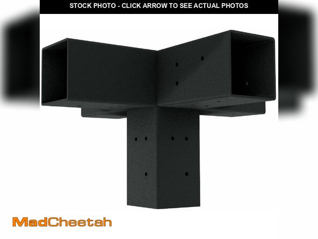 Lot 74-12585118 - WILD HOG LINX 4 in. PentaFit Black Steel Extension Bracket Pergola for 4x4 Wood Posts (1-Pack) - UNU...