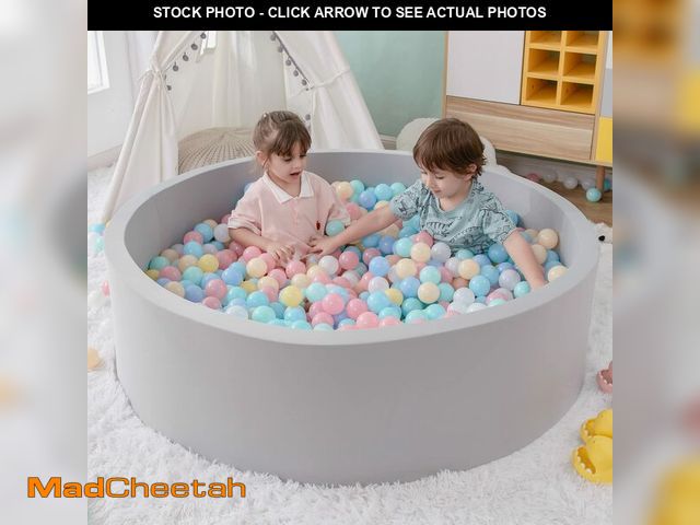Lot 74-12705692 - SHJADE Foam Ball Pit, 47.2"x 13.8" Large Ball Pits for Toddlers, Soft Round Kiddie Baby Playpen Ball...