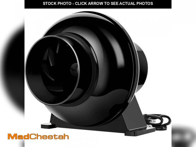 Lot 74-12390170 - Edendirect 4 in. 195 CFM Duct Inline Ventilation Fan Air Circulation Vent HVAC Exhaust Blower for Gr...