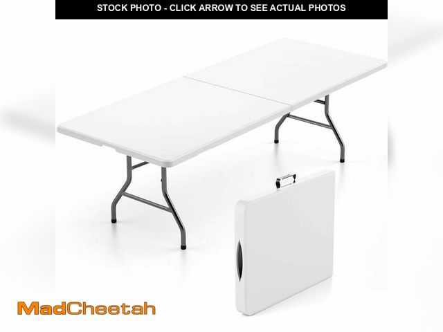 Lot 74-13773913 - Furnibear 8 Foot Folding Table for Indoor and Outdoor Events, Portable Foldable Table with Sturdy St...