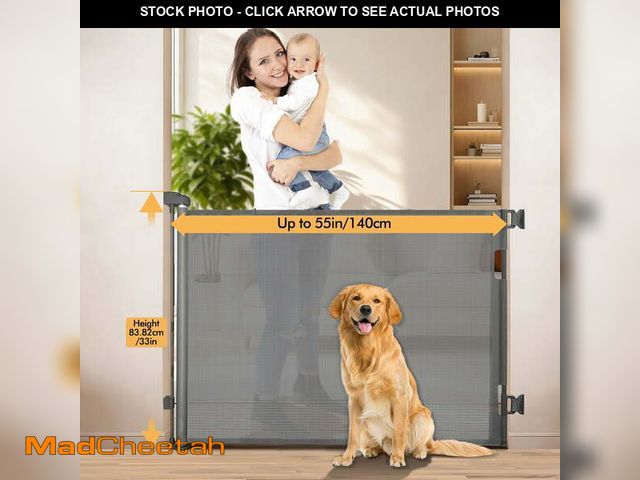 Lot 74-14087255 - Veraste Retractable Baby Gate for Doorways and Stairs, Mesh Safety Gate for Pet, Indoor &amp; Outdoo...