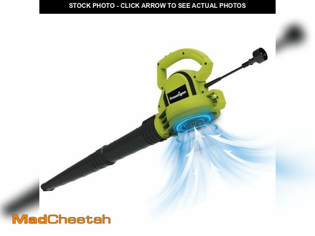 Lot 74-14380959 - Grasstigon Electric Leaf Blower Corded, 7-Amp, 390CFM/ 210MPH, 2 Speed Modes, Powerful Lightweight H...