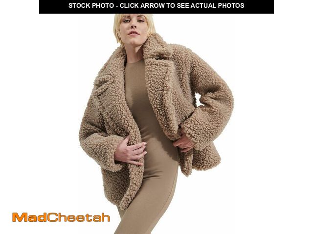 Lot 74-12720656 - UGG Women's Gertrude Short Teddy Coat, Putty, 1X - UNUSED