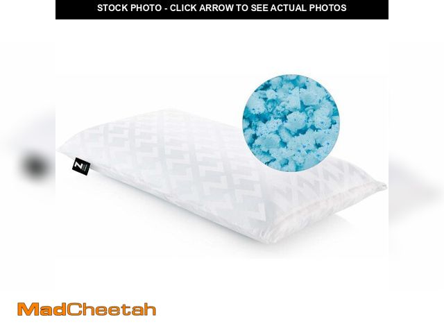 Lot 74-12665166 - MALOUF Z Shredded Gel Infused Memory Foam Pillow - King, White - UNUSED