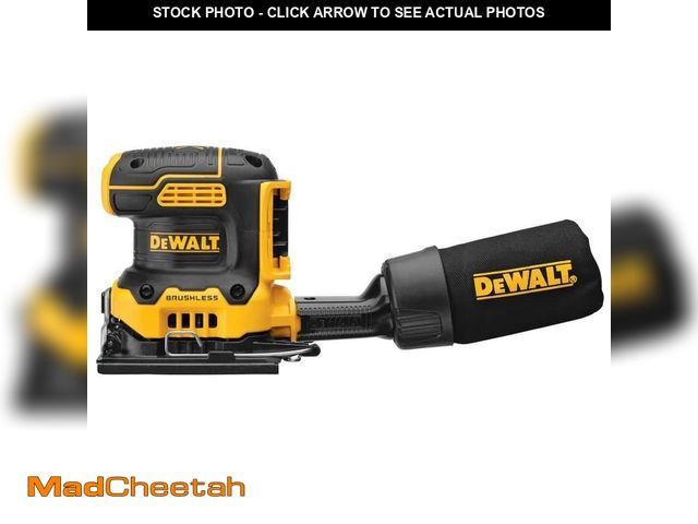 Lot 74-14467751 - *DIRTY/MISSING BAG* DEWALT 20V MAX XR Cordless Brushless 1/4 Sheet Variable Speed Sander (Tool Only)...