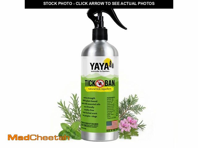 Lot 74-14214284 - TICK BAN Yaya Organics All Natural Extra Strength Tick Repellent DEET Free - 16 Ounce Spray Bottle -...