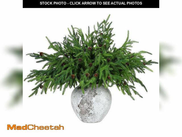 Lot 74-12980137 - Yinder Norfolk Pine Branches with Pine Cones Artificial Xmas Branches for Indoor Outdoor Home Decor ...