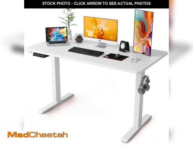 Lot 74-12071095 - Win Up Time Whole Piece Electric Standing Desk- Height Adjustable Stand up Desk, Sit to Stand Desk w...