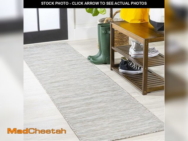 Lot 74-13844612 - JONATHAN Y Flatweave Solid Indoor Outdoor Area Rug 3X5 Gray, Ethan Modern for Backyard, Patio, Porch...