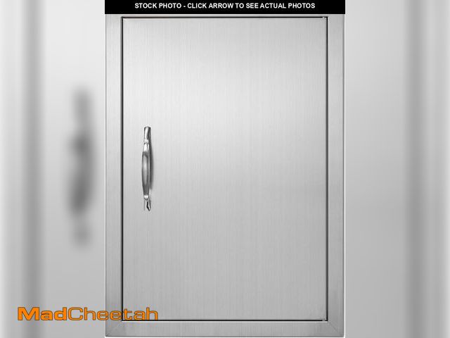 Lot 74-12400236 - VEVOR BBQ Access Door, 17W x 24H Inch Single Outdoor Kitchen, Stainless Steel Flush Mount, Wall Vert...