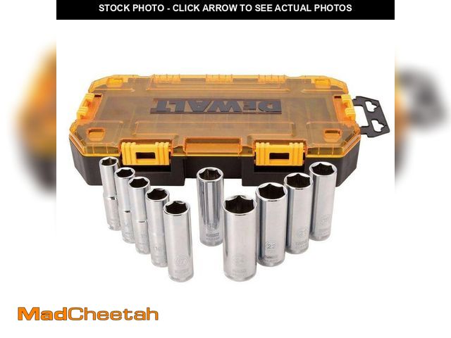 Lot 74-14318049 - DEWALT 1/2 in. Drive Deep Socket Set (10-Piece) - UNUSED