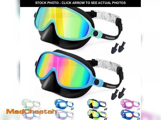 Lot 74-12222184 - Vvinca Swim Goggles with Nose Cover, Kids Toddlers Swimming Goggles Diving Mask Comfort Wide View No...