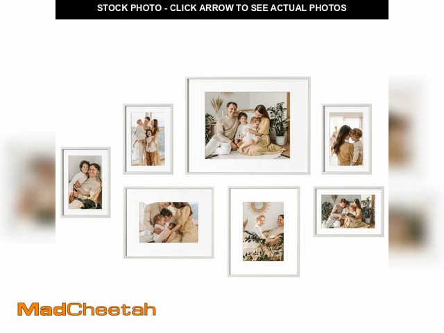 Lot 74-14266702 - eletecpro Aluminum Gallery Wall Frame Set of 7, Including 1Pc 11x14, 2Pcs 8x10, 4Pcs 5x7 Photo Frame...