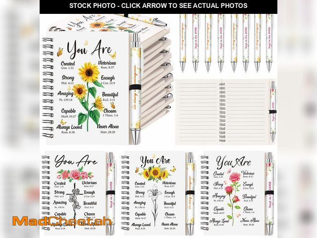 Lot 74-14379240 - Colarr 12 Sets Christian Notebooks Bulk Christian Gifts for Women Pen and Notebook Gift Set Religiou...