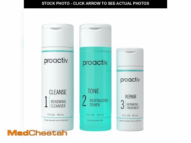 Lot 74-14301171 - Proactiv 3 Step Acne Treatment - Benzoyl Peroxide Face Wash, Repairing Acne Spot Treatment for Face ...