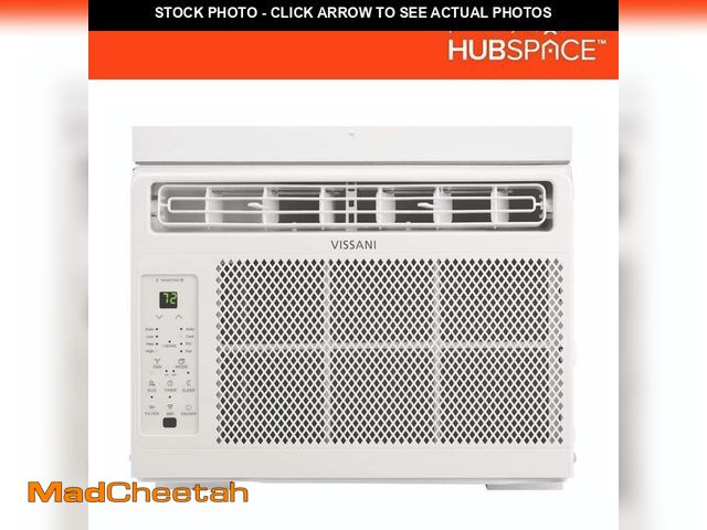 Lot 74-14243146 - Vissani 6,000 BTU 115-Volt Window Air Conditioner Cools 250 sq. ft. with Remote and Wi-Fi enabled in...