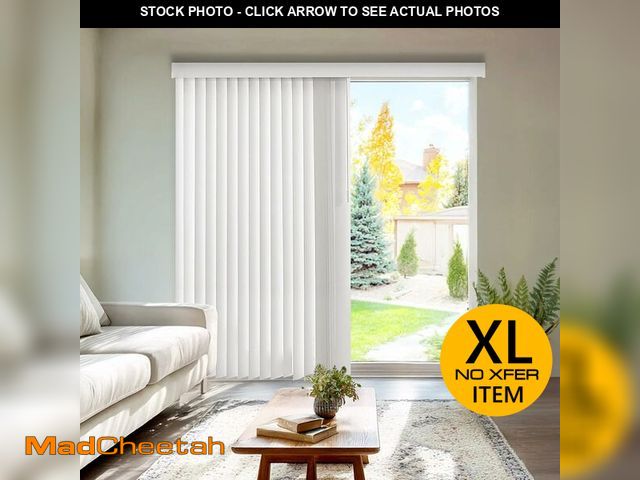 Lot 74-13073044 - CHICOLOGY Vertical, Door, Shades, Blackout Blinds, Window Shade, for Sliding Doors Oxford White (Vin...