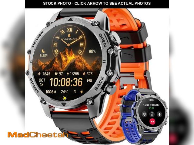 Lot 74-11909723 - Smart Watch(Calls/Answer)1.52'' Military Smart Watches for Men for Android iPhone,100+ Sport Modes/H...
