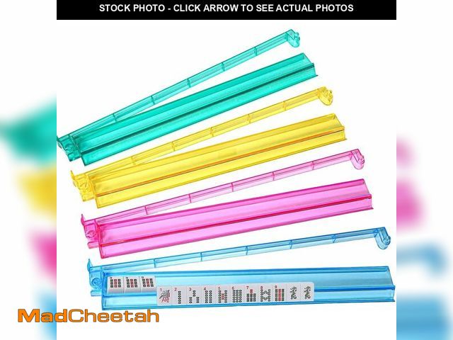 Lot 74-13710232 - NEWFLAG Mahjong Racks with Pushers Set of 4,Convenient Rotating One-Piece Mahjong Pushers and Racks,...