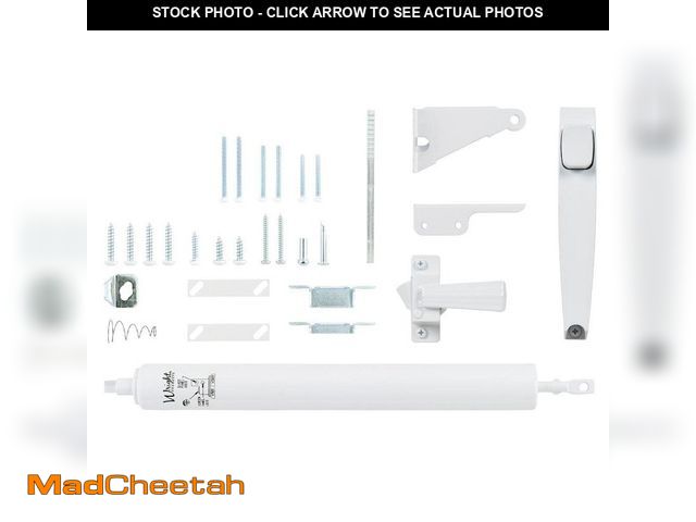 Lot 74-14319674 - Wright Products Pneumatic Closer and Push Button Latch Combo Kit, White - UNUSED