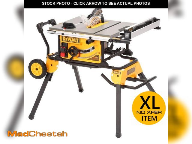 Lot 74-12795544 - (MISSING SAW,ATTACHMENTS,HARDWARE) DEWALT 15 Amp Corded 10 in. Job Site Table Saw with Rolling Stand...