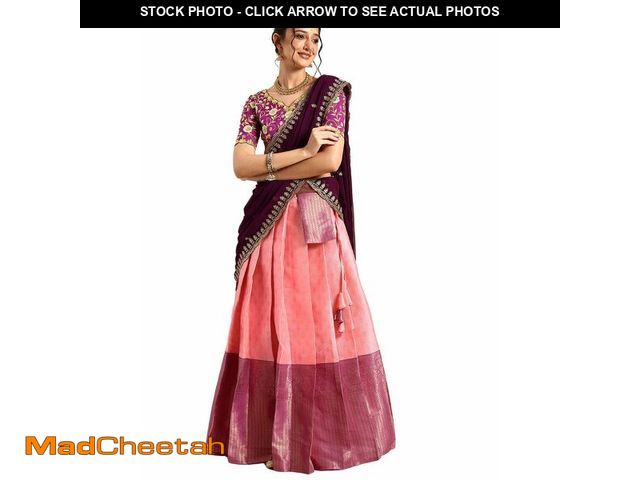Lot 74-14425981 - Fabcartz Readymade Embroidered Taffeta Satin Woven Lehenga Choli | Ready to Wear Wedding &amp; Party...