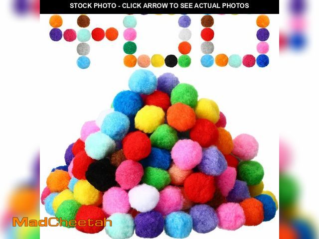 Lot 74-13711471 - 400 Pcs Multicolor Pom Poms for Crafts 1.5 Inch Fuzzy Craft Pompoms Balls for Family Classroom DIY C...
