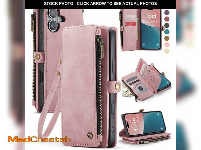 Lot 74-13542015 - Defencase Compatible with iPhone 16 Case Wallet with RFID Blocking Card Holder for Women and Men, Fa...