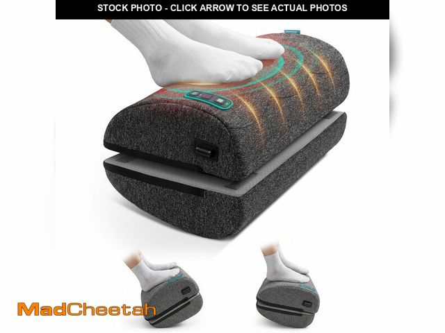 Lot 74-14303570 - Vibration Foot Rest with Heat &amp; Swing Function, Adjustable Ergonomic Footrest for Under Desk, 3 ...