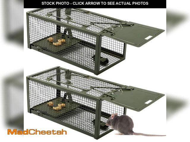 Lot 74-14152026 - Qualirey 2 Pcs Live Rat Trap Humane Mouse Trap Mice Rat Cage Work for Small Animal Indoor and Outdoo...