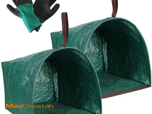 Lot 74-12322911 - *SEE DETAILS* 72 Gallon Garden Bags for Debris,2-Pack Yard Waste Bags,Large Dustpan-Type Lawn Bags w...