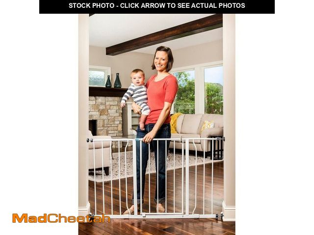 Lot 74-13733958 - Regalo Safety 29-47" Easy Open Extra Wide Baby Gate for Doorways, Hallways &amp; Bottom of Stairs, P...